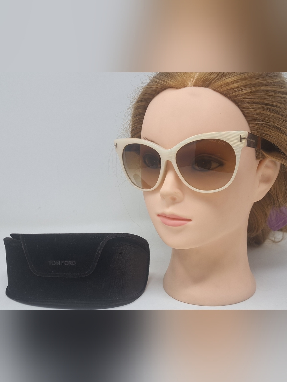 Tom Ford Women's Sunglasses Saskia TF330 Ivory Havana Brown Gradient 57-14-140